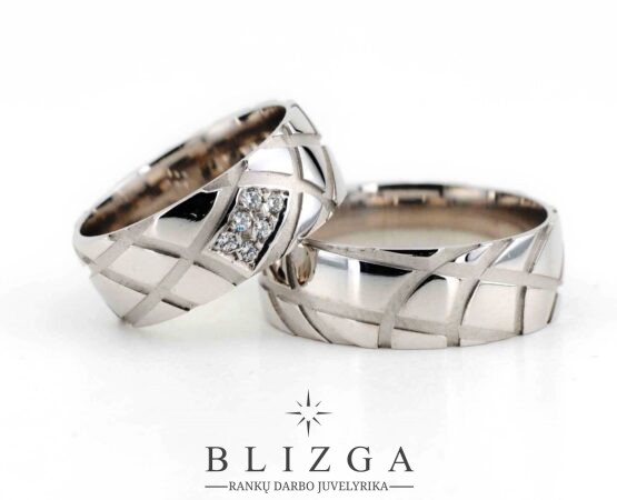 Flumen modern style wedding rings