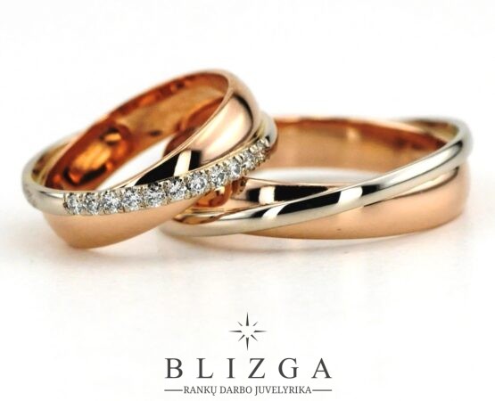 Grandis modern style wedding rings