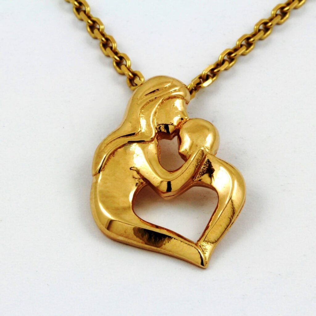 Auksinis pakabukas mama ir vaikas