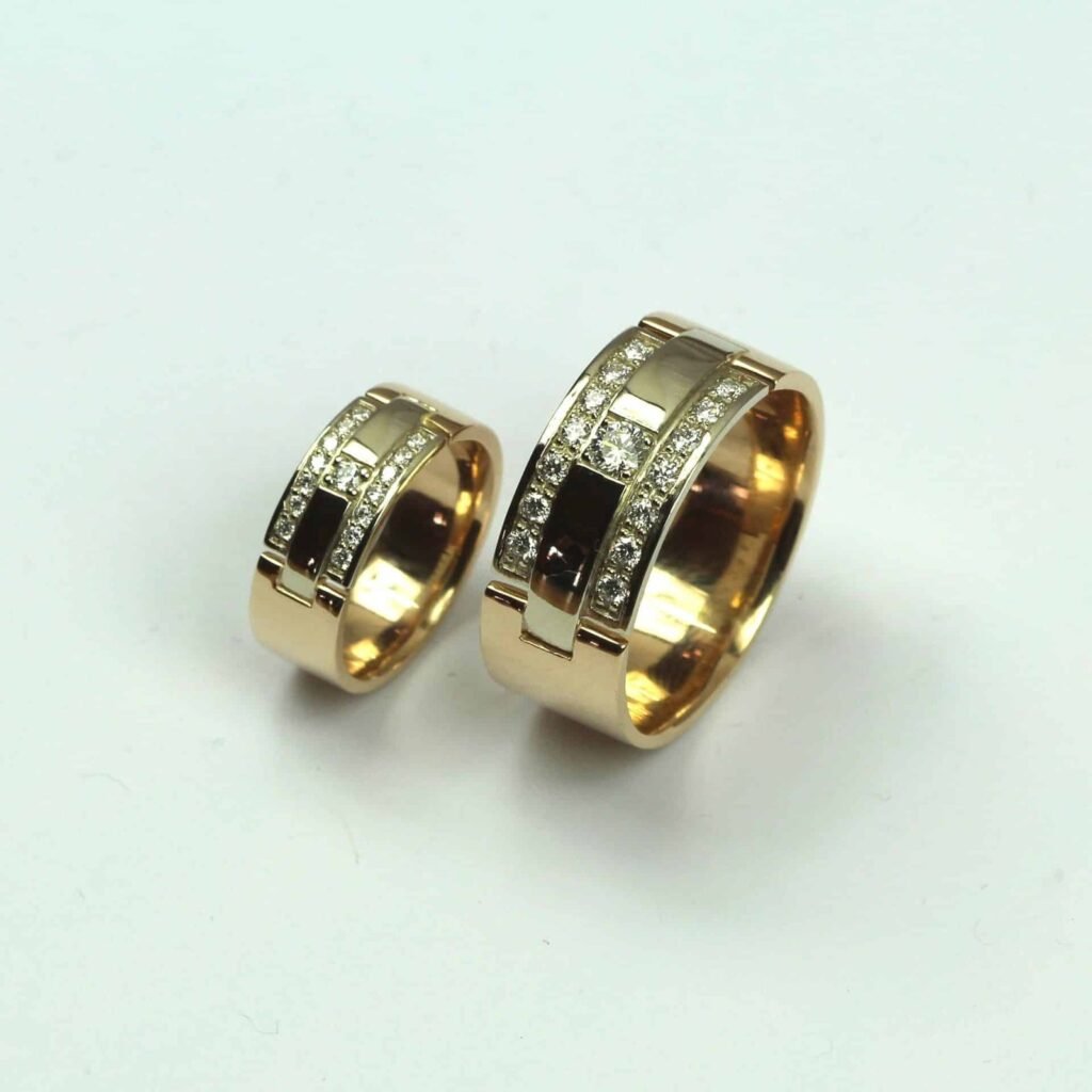 Aurora modernaus stiliaus vestuviniai žiedai