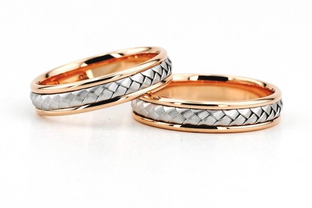 Phylum modernaus stiliaus vestuviniai žiedai